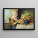 Sistemando i fiori - Carl Duxa — quadro incorniciato alla parete