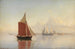 Un cotre e due grandi velieri davanti alla costa - Carl Emil Baagøe — vista dell’opera