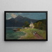 Paesaggio con un lago tra le montagne - Carl Ernst Morgenstern — quadro incorniciato alla parete