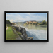 Rovine del castello sul bordo del fiume - Carl Franz Emanuel Haunold — quadro incorniciato alla parete
