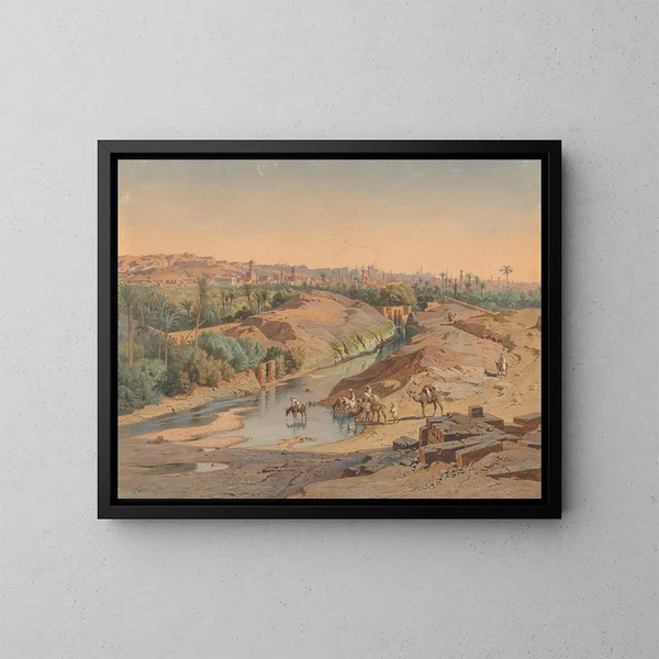 Alla periferia del Cairo - Carl Friedrich Heinrich Werner — quadro incorniciato alla parete