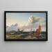 Vele e barche da pesca nel Sund al largo di Kronborg - Carl Frederik Sørensen — quadro incorniciato alla parete