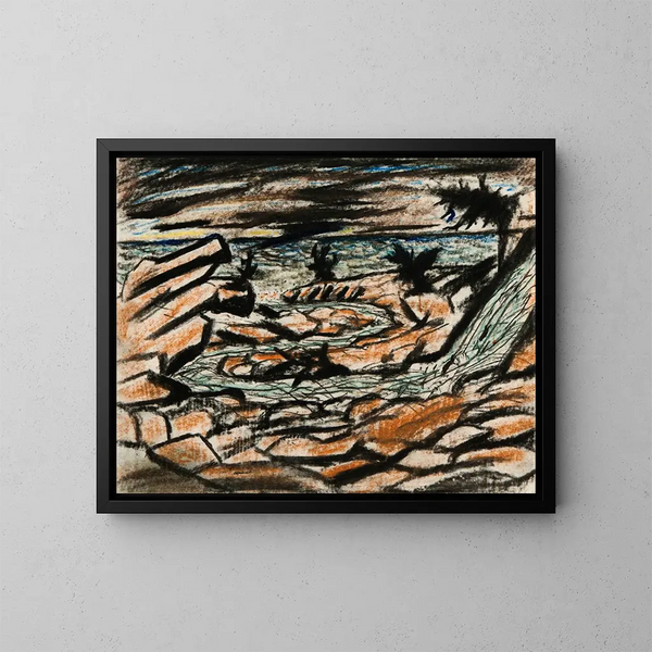 Paesaggio costiero - Carl Fredrik Hill — quadro incorniciato alla parete