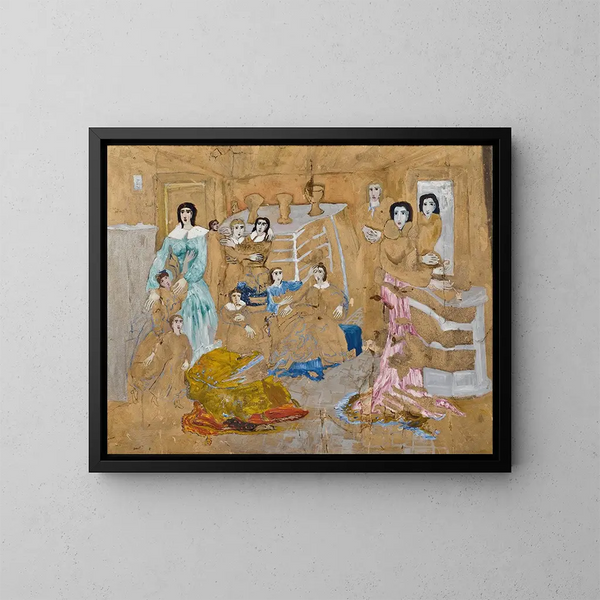Figures sur un fond doré - Carl Fredrik Hill — quadro incorniciato alla parete