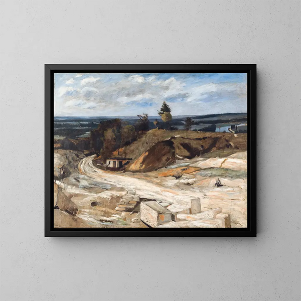 Carriera di pietra sul bordo dell'Oise II - Carl Fredrik Hill — quadro incorniciato alla parete