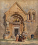 Portale della chiesa e gruppo di persone - Carl Friedrich Heinrich Werner — vista dell’opera