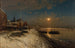 Chiaro di luna, porto innevato - Carl Frithjof Smith — vista dell’opera