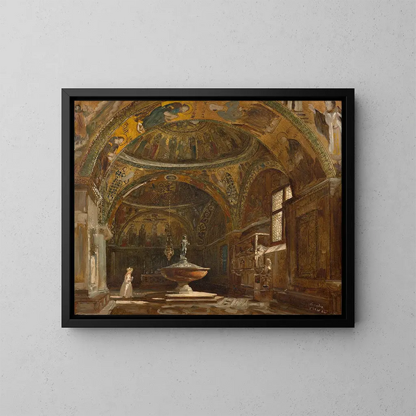 Baptistero della basilica di San Marco - Carl Georg Anton Graeb — quadro incorniciato alla parete