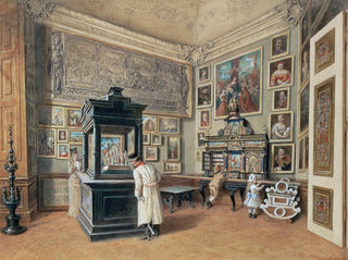 Carl Goebel the younger - Letztes Kabinett der Ambraser Sammlung mit bhmischen Glsern.webp