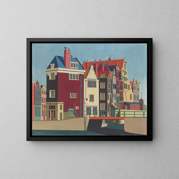 Rokin ad Amsterdam - Carl Grossberg — quadro incorniciato alla parete