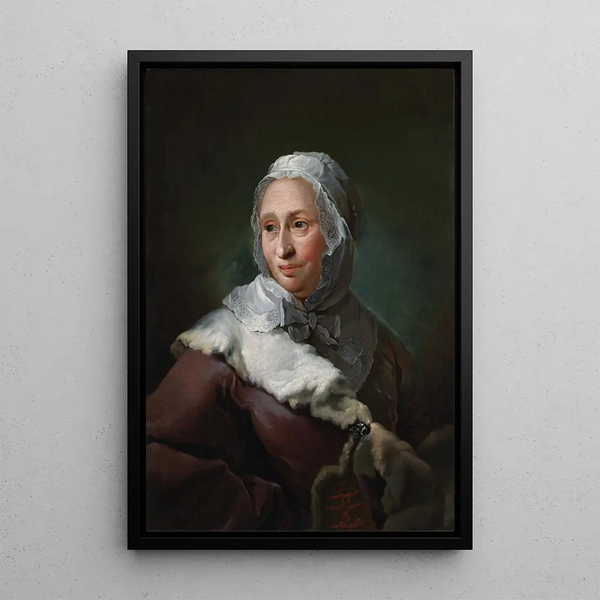 Ritratto di Elisabeth Marie Fabritius née d'Abbeste - Carl Gustaf Pilo — quadro incorniciato alla parete