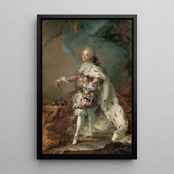 Ritratto di Frédéric V in veste di consacrazione - Carl Gustaf Pilo — quadro incorniciato alla parete