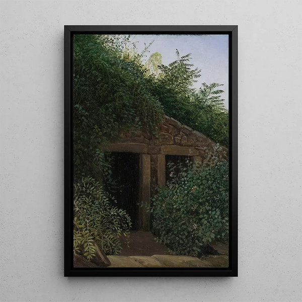Riproduzione del dipinto Un pozzo minerario invaso dalla vegetazione - Carl Gustav Carus