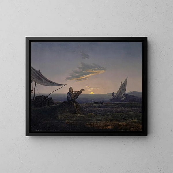Lever de lune sur la mer - Carl Gustav Carus — quadro incorniciato alla parete