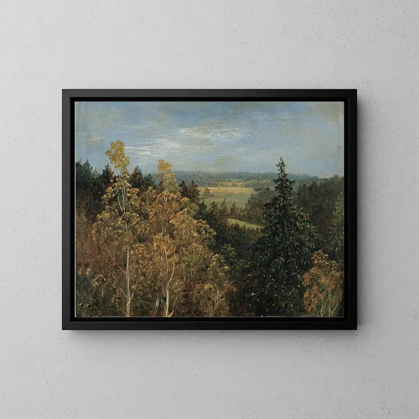 Paesaggio boscoso - Carl Gustav Carus — quadro incorniciato alla parete