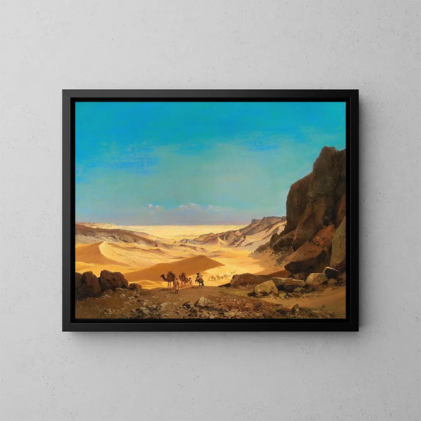 Le désert libyen - Carl Hasch — quadro incorniciato alla parete