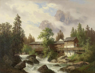 Carl Hasch - Landschaft mit Sgemhle.webp