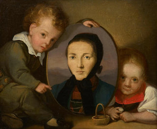 Carl Heine - Selbstbildnis mit Mutter und Schwesterchen.webp