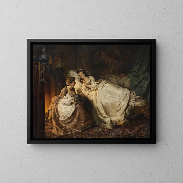 Il giovane bonheur de mère - Carl Herpfer — quadro incorniciato alla parete