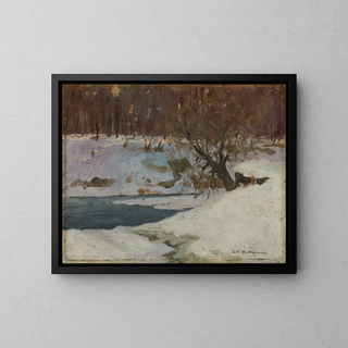 Carl Hollmann - Winterliches Flussufer.webp