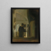 Una donna che scende una scala - Carl Holse — quadro incorniciato alla parete