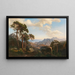 Vista dal Col di Sorba vicino a Vivario con pini, Corsica - Carl Hummel — quadro incorniciato alla parete