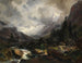 Vallée con ruscello di montagna - Carl Hummel — vista dell’opera