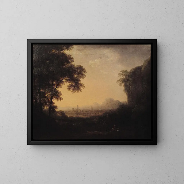 Paesaggio romantico - Carl Johan Fahlcrantz — quadro incorniciato alla parete