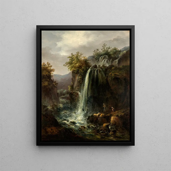 Cascata - Carl Johan Fahlcrantz — quadro incorniciato alla parete