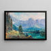 Hallstättersee con vista sul Dachstein - Carl Kaiser-Herbst — quadro incorniciato alla parete