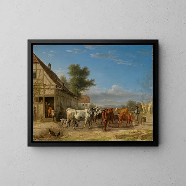 Horde in migrazione - Carl Kuntz — quadro incorniciato alla parete