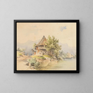 Carl Lafite - Holzhtte am See.webp