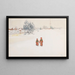 nella neve - Carl Larsson — quadro incorniciato alla parete