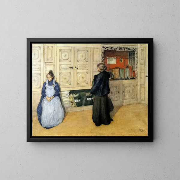 Madre e figlia - Carl Larsson — quadro incorniciato alla parete