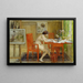 Il modello che scrive una cartolina - Carl Larsson — quadro incorniciato alla parete
