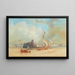 Napoli vista del mare - Carl Martin Laeisz — quadro incorniciato alla parete