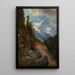 Incontro di alpinisti nelle Alpi francesi con vista sull'Aiguille du Goûter a Chamonix-Mont-Blanc - Carl Millner — quadro incorniciato alla parete
