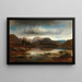 Un paesaggio serale con un lago di montagna - Carl Millner — quadro incorniciato alla parete