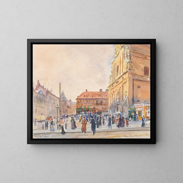 Chiesa dei Carmelitani di Leopoldstadt - Carl Müller — quadro incorniciato alla parete
