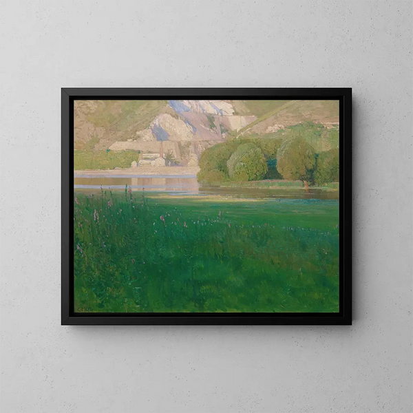 Crepuscolo sul Danubio - Carl Moll — quadro incorniciato alla parete