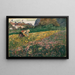 Giovane ragazza nel prato fiorito - Carl Moll — quadro incorniciato alla parete