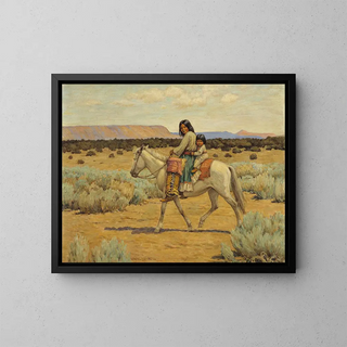 Carl Moon - Apache Mother and Children on Horseback.webp