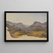 Vista di Subiaco con un ponte in primo piano - Carl Morgenstern — quadro incorniciato alla parete