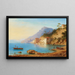 Vista della costa amalfitana - Carl Morgenstern — quadro incorniciato alla parete