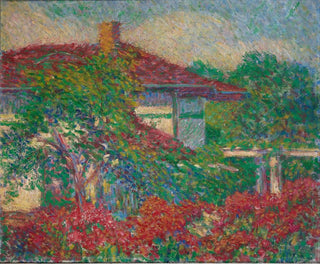 Carl Newman - Landscape with Red Roof Building.webp