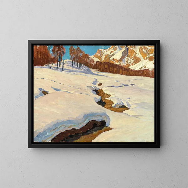 Inverno alpino - Carl O'Lynch de Town — quadro incorniciato alla parete