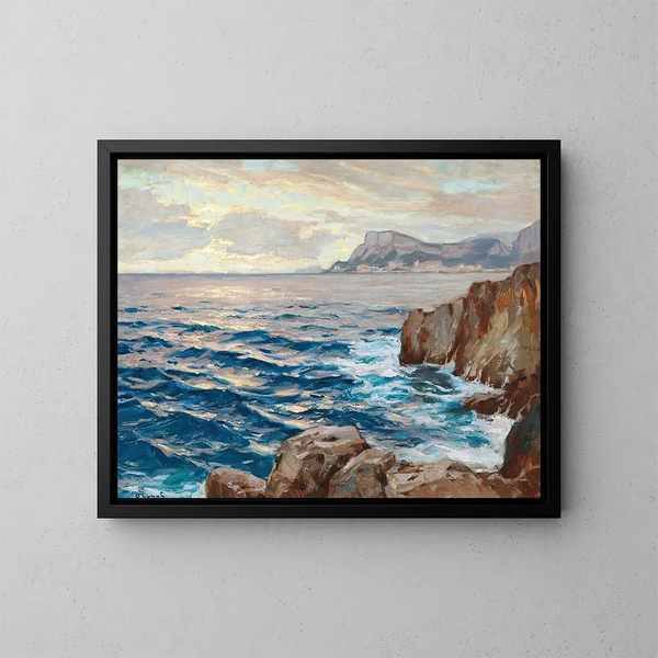 Vista sulla baia di Monaco - Carl O'Lynch de Town — quadro incorniciato alla parete