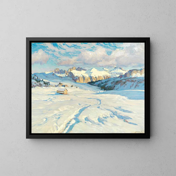Paesaggio invernale - Carl O'Lynch de Town — quadro incorniciato alla parete
