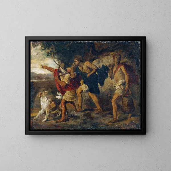 Gli esploratori con l'uva - Carl Rahl — quadro incorniciato alla parete