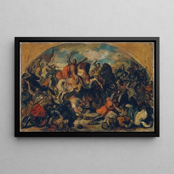 Carl Rahl - Friedrich II der Streitbare 12191246 als Sieger ber die Mongolen in der Schlacht an der Leitha bei Wiener Neustadt am 15 Juni 1246.webp